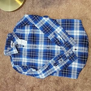 NWT Blue & White kids flannel